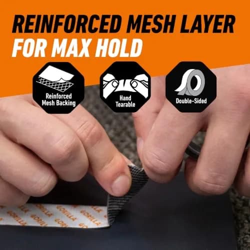 GORILLA Max Strength Heavy Duty Mounting Tape 1 in x 60 in (2.54 cm x 152.4 cm) | Holds Up to 45 lbs thumbnail 3