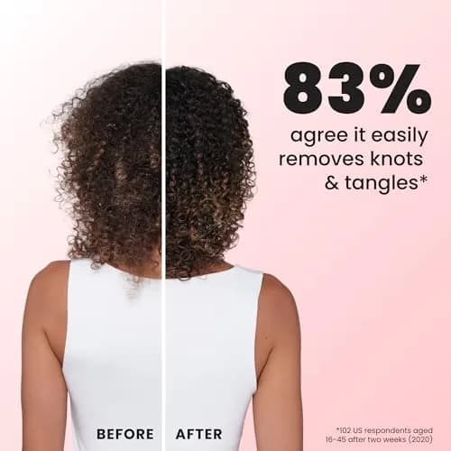 Tangle Teezer Ultimate Detangler Curly Hair Brush, Regular Size, Coral Pink | Patented Two-Tier Teeth for 3C-4C Hair thumbnail 6