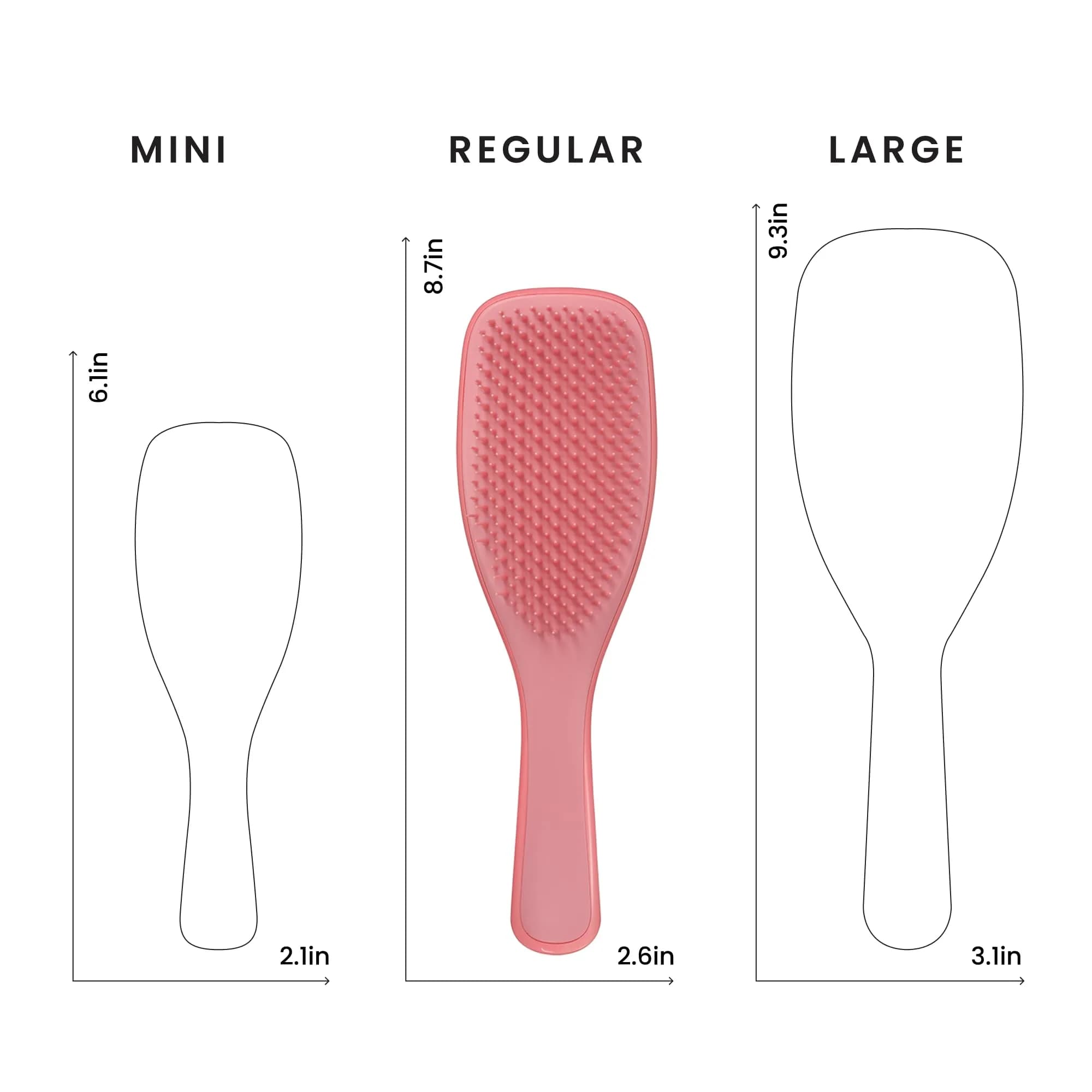 Tangle Teezer Ultimate Detangler Curly Hair Brush, Regular Size, Coral Pink | Patented Two-Tier Teeth for 3C-4C Hair - view 8