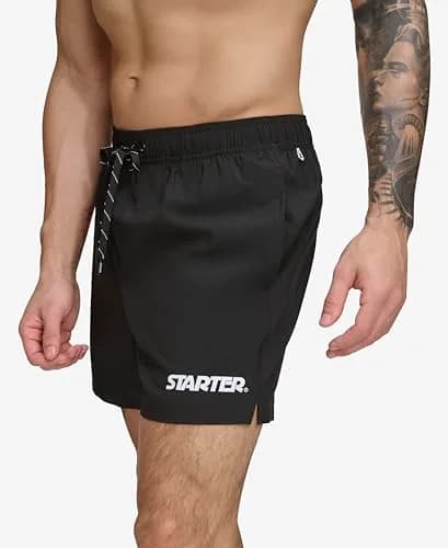 STARTER Men's Swim Trunk Black | UPF 40+ Quick Dry Stretch Volley thumbnail 2