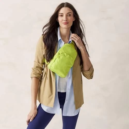 Vera Bradley Women's Ripstop Lorman Sling Backpack Lime Green | Lightweight Travel & Daily Use thumbnail 5
