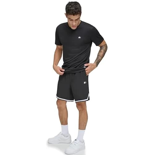 STARTER Men's Short Sleeve UPF 40+ Quick Dry Rash Guard, Rich Black, Large thumbnail 2