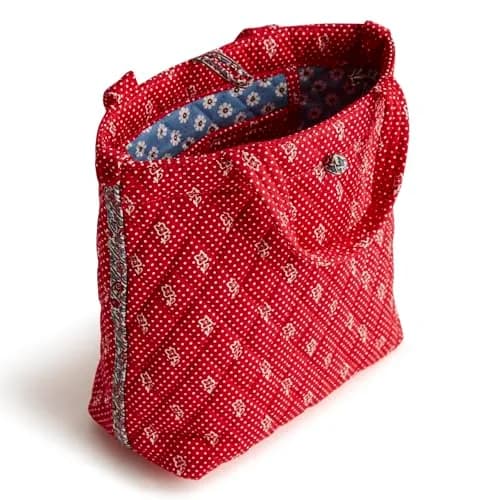 Vera Bradley Mini Cotton Tote Dotty Floral | Compact, Lightweight & Vibrant thumbnail 5