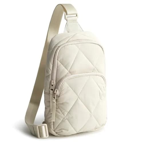 Vera Bradley Featherweight Lorman Sling Backpack | Lightweight, Water-Resistant, Pumice Stone thumbnail 1