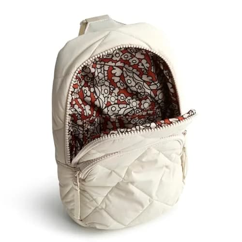 Vera Bradley Featherweight Lorman Sling Backpack | Lightweight, Water-Resistant, Pumice Stone thumbnail 3