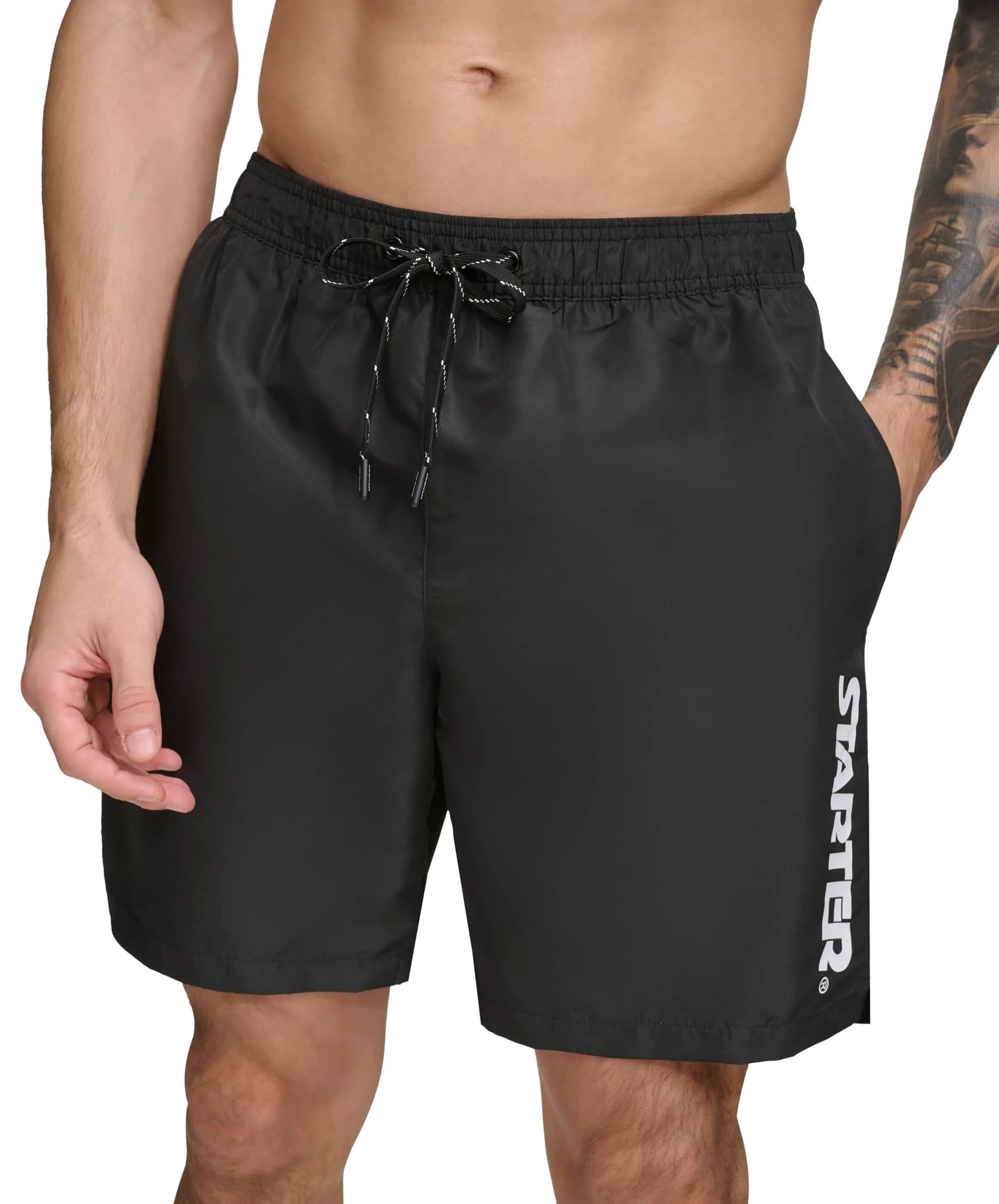STARTER Men's Swim Trunk Black Large | UPF 40+ Quick Dry & Lightweight - main product image