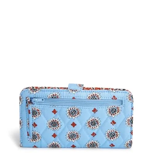 Vera Bradley Women's Premium Cotton Tab Wallet, Marrakesh Geos | Stylish, Lightweight & RFID Protected thumbnail 2