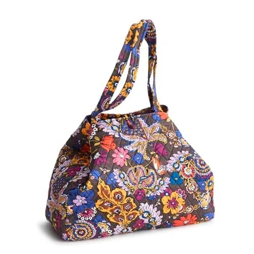 Vera Bradley Premium Cotton Hathaway Tote | Colorful Floral Design, One Size thumbnail 4