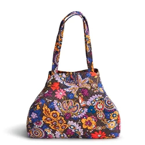 Vera Bradley Premium Cotton Hathaway Tote | Colorful Floral Design, One Size thumbnail 6
