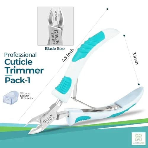 GREEN ESTETICA Cuticle Trimmer Stainless Steel | Pain-Free Nail Care Tool thumbnail 2