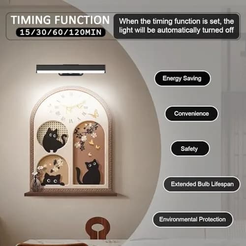 EUIOKUN 2PACK Picture Lights LED Battery Operated Wall Light | Wireless, Dimmable, Remote Control thumbnail 5