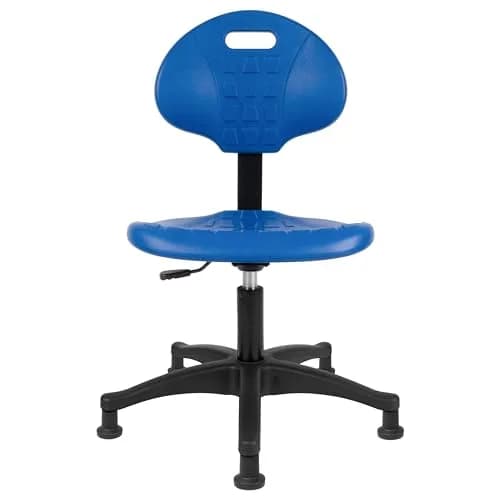 TAKE UR SEAT® Deluxe Polyurethane Lab Stool Chair, 5" Adjustable, Blue (Glide) | Industrial & Scientific Lab Seat thumbnail 1