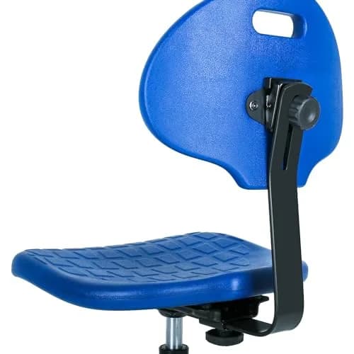 TAKE UR SEAT® Deluxe Polyurethane Lab Stool Chair, 5" Adjustable, Blue (Glide) | Industrial & Scientific Lab Seat thumbnail 4