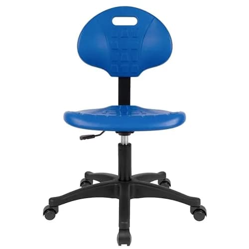 TAKE UR SEAT® Deluxe Polyurethane Lab Stool Chair, 5" Adjustable, Table Height, Blue thumbnail 1