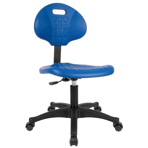 TAKE UR SEAT® Deluxe Polyurethane Lab Stool Chair, 5" Adjustable, Table Height, Blue thumbnail 2