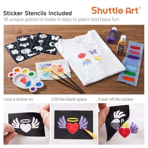 Shuttle Art Fabric Paint 24 Colors | Permanent & Washable Textile Paint for DIY Crafts thumbnail 6
