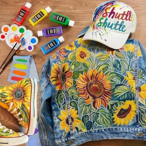Shuttle Art Fabric Paint 24 Colors | Permanent & Washable Textile Paint for DIY Crafts thumbnail 7
