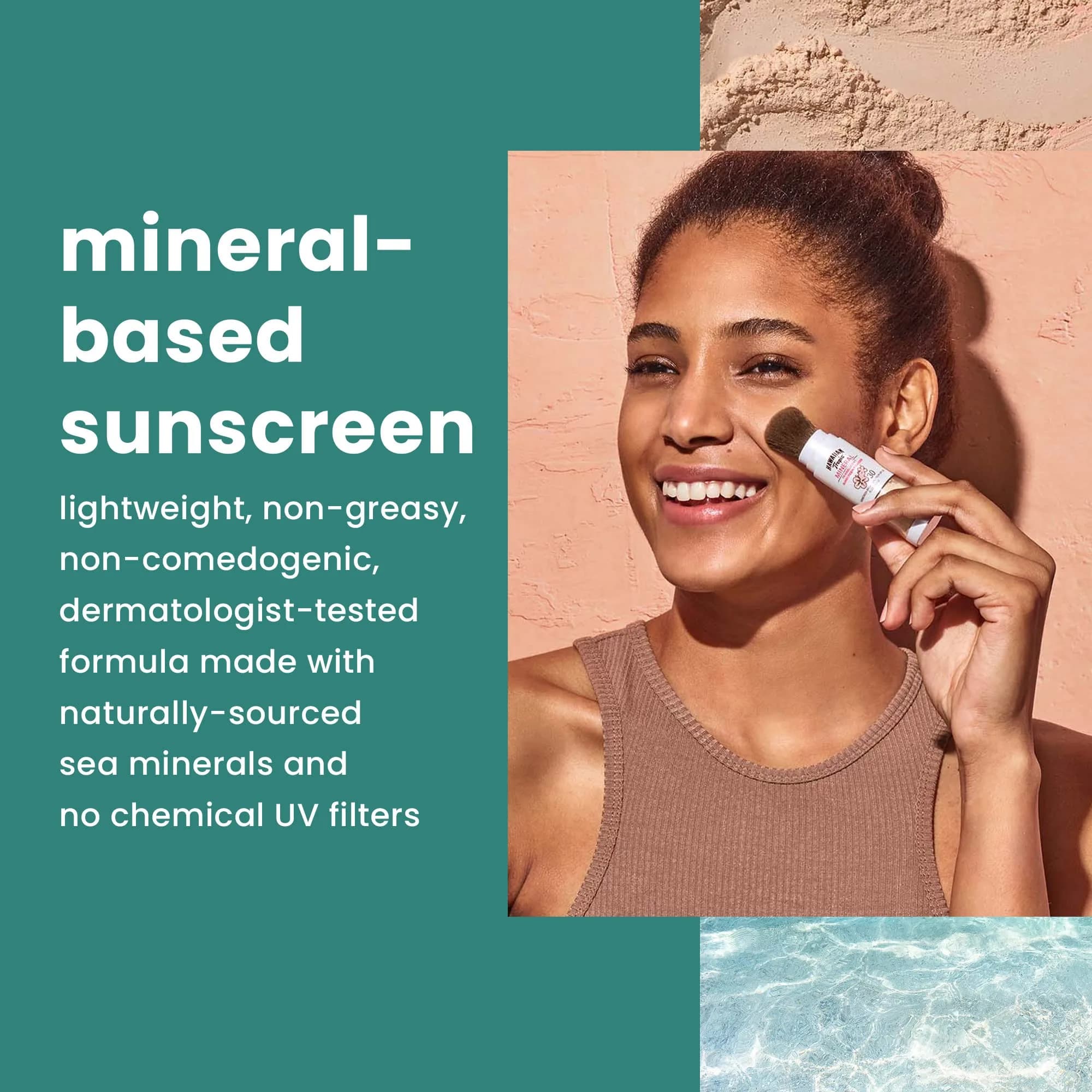 Hawaiian Tropic Mineral Powder Sunscreen Brush SPF 30 & Banana Boat Kids Sport Sunscreen Stick SPF 50 Bundle, 0.15oz + 0.5oz | Broad Spectrum UVA/UVB Protection - view 4