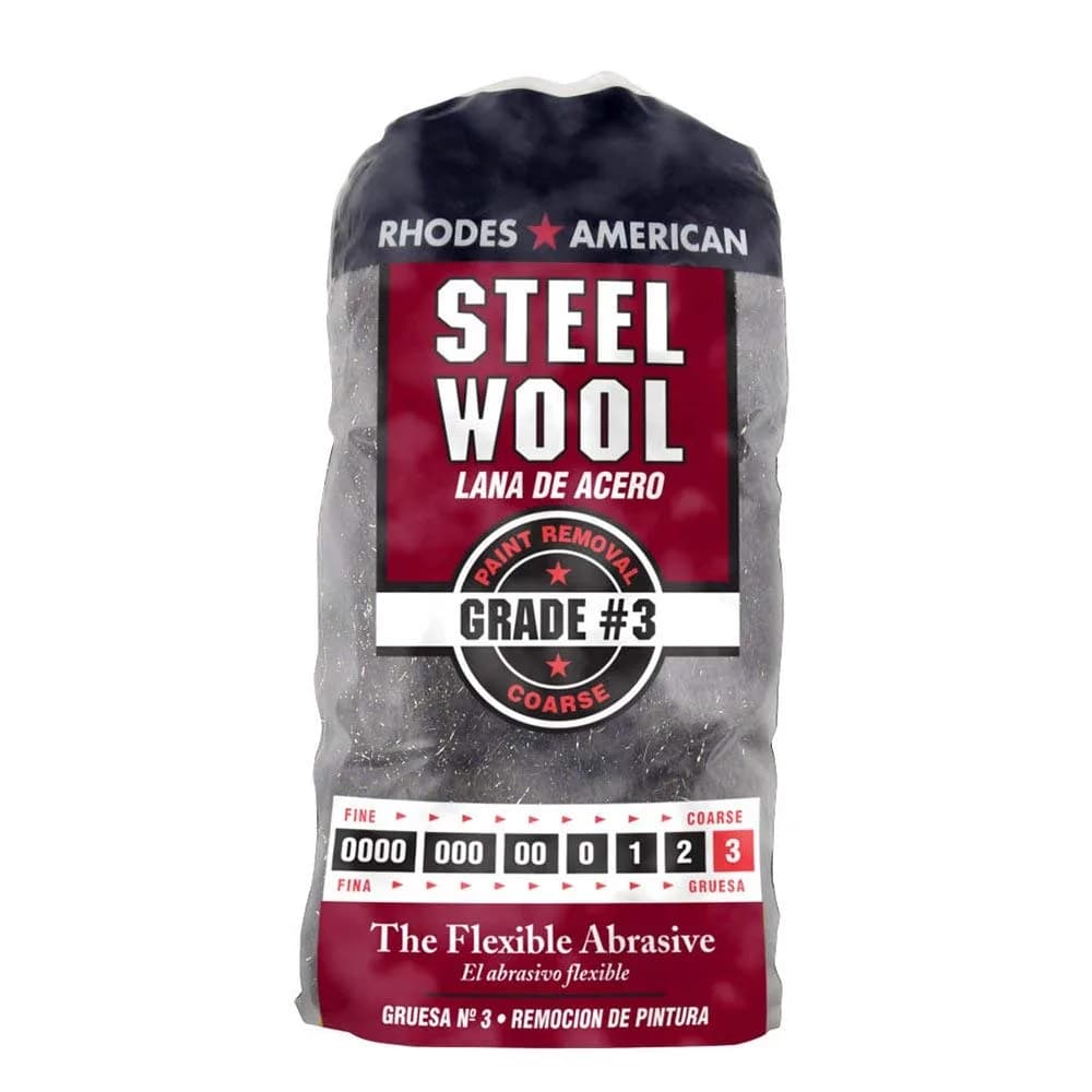 Homax Rhodes American Steel Wool Bundle: Coarse #3 (12 Pads) & Medium #1 (12 Pads) | 24 Total Pads for Paint Removal & Refinishing - view 2