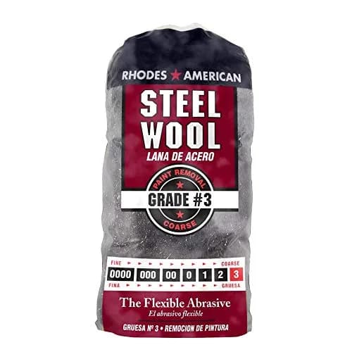 Homax Rhodes American Steel Wool Bundle: Coarse #3 (12 Pads) & Medium #1 (12 Pads) | 24 Total Pads for Paint Removal & Refinishing thumbnail 2