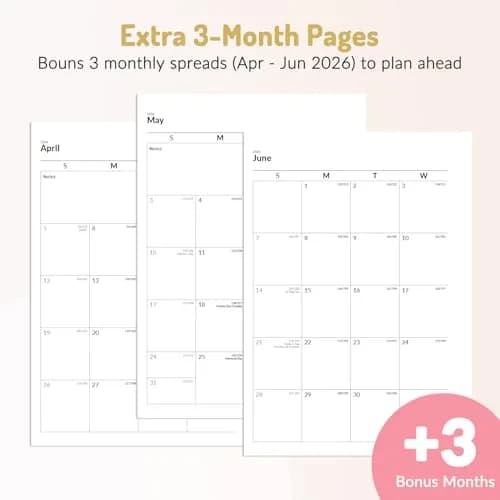 Forvencer 2026 Planner Hardcover Weekly & Monthly Planner 21.6 x 27.9 cm (8.5" x 11") | Acid-Free Paper Organizer thumbnail 4