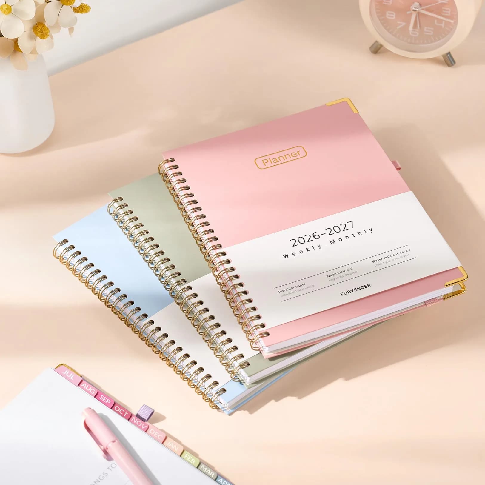 Forvencer 2026 Planner Hardcover Weekly & Monthly Planner 21.6 x 27.9 cm (8.5" x 11") | Acid-Free Paper Organizer - view 7