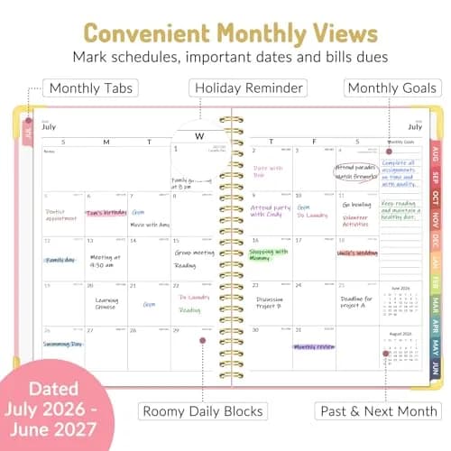 Forvencer 2026 Planner Hardcover Weekly & Monthly Planner 21.6 x 27.9 cm (8.5" x 11") | Acid-Free Paper Organizer thumbnail 2