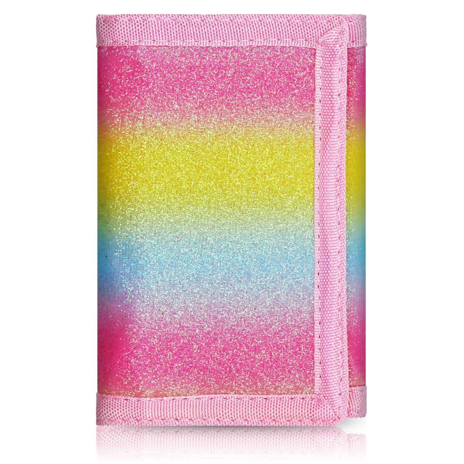 AI-DEE Rainbow 1 RFID Trifold Canvas Outdoor Sports Wallet for Kids with Hook & Loop Closure - main product image