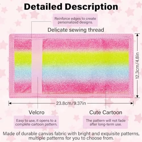AI-DEE Rainbow 1 RFID Trifold Canvas Outdoor Sports Wallet for Kids with Hook & Loop Closure thumbnail 4
