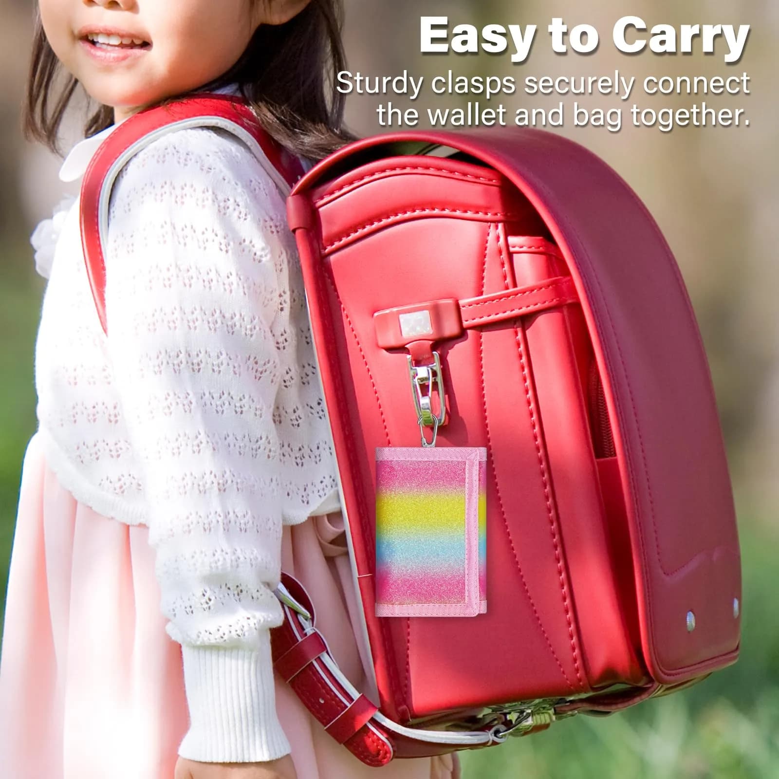 AI-DEE Rainbow 1 RFID Trifold Canvas Outdoor Sports Wallet for Kids with Hook & Loop Closure - view 3