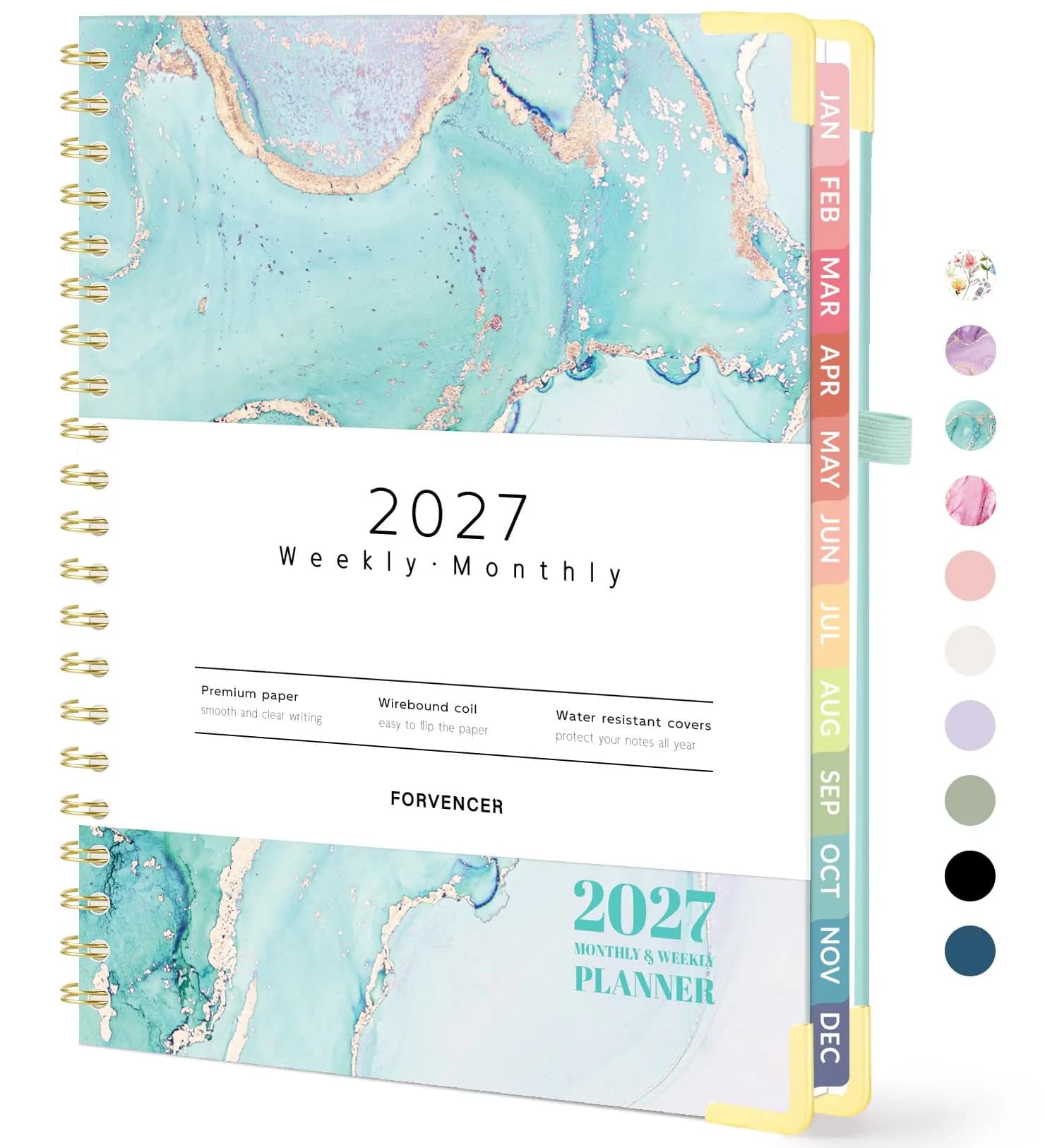 Forvencer 2027 Planner Hardcover Calendar Planner 22cm x 28cm (8.5"x11") | Academic Planner with Tabs for Students and Professionals - main product image