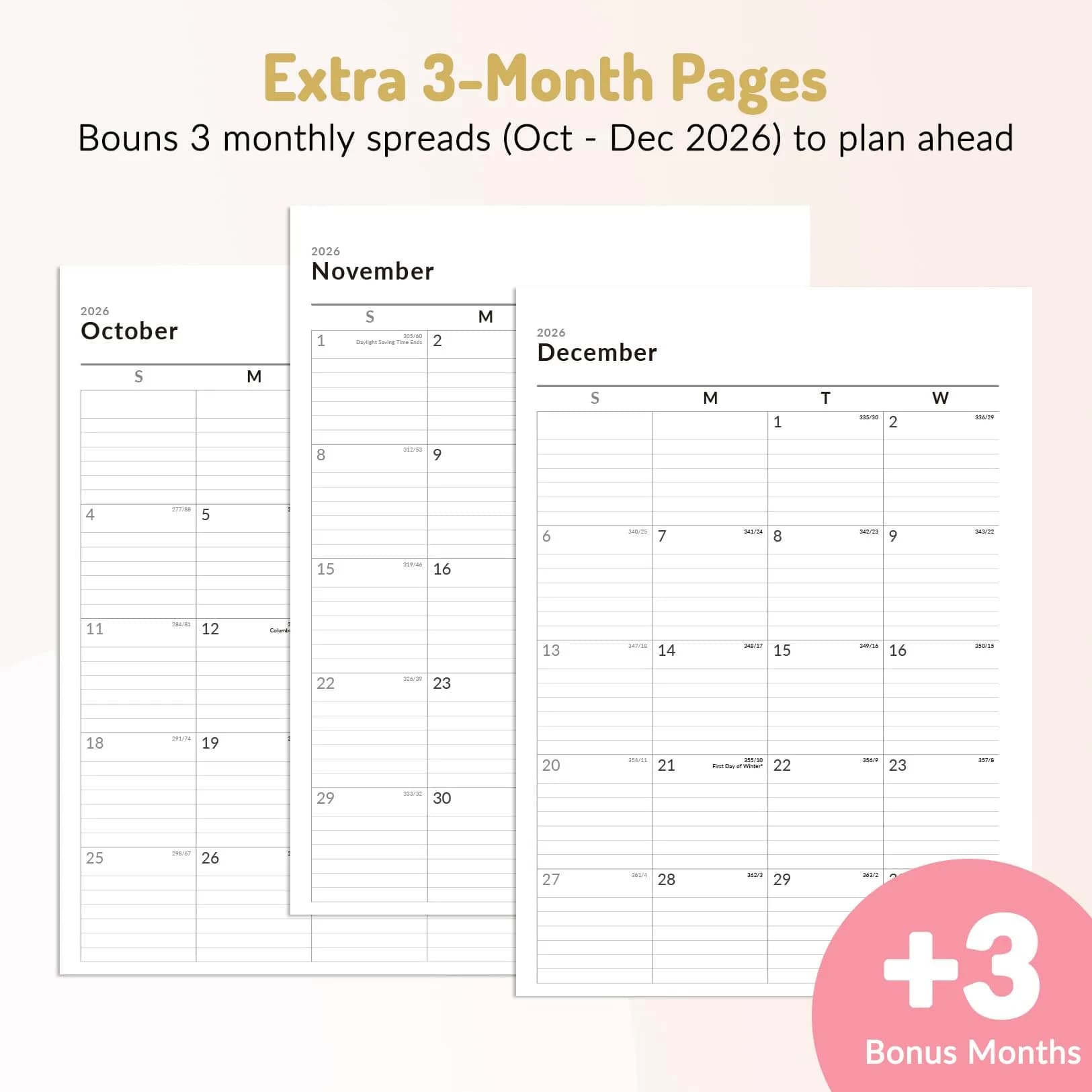 Forvencer 2027 Planner Hardcover Calendar Planner 22cm x 28cm (8.5"x11") | Academic Planner with Tabs for Students and Professionals - view 4