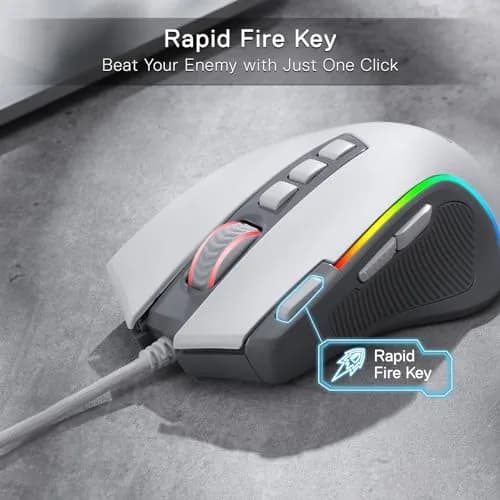 Redragon M612 Wired RGB Optical Gaming Mouse 8000 DPI, 170g (6oz) | 9 Programmable Buttons, 5 DPI Levels thumbnail 6