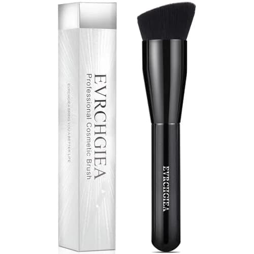 EVRCHGIEA Foundation Brush Flat Top Kabuki for Liquid, Cream & Powder | Travel Size Face Blending Brush thumbnail 1
