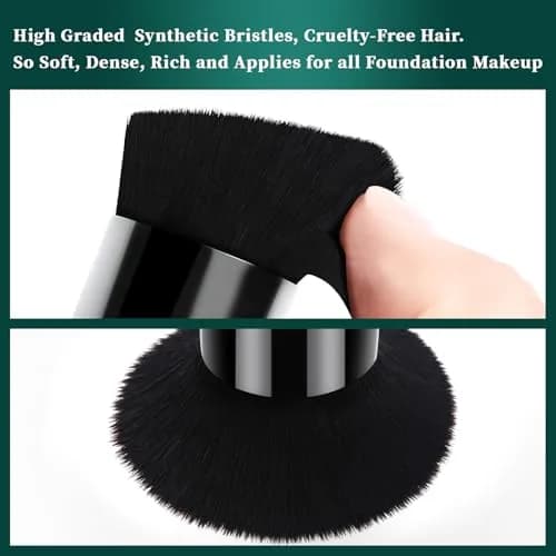 EVRCHGIEA Foundation Brush Flat Top Kabuki for Liquid, Cream & Powder | Travel Size Face Blending Brush thumbnail 6