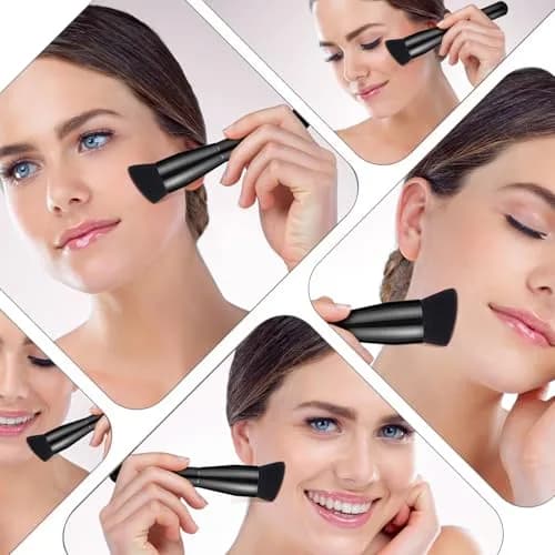 EVRCHGIEA Foundation Brush Flat Top Kabuki for Liquid, Cream & Powder | Travel Size Face Blending Brush thumbnail 8