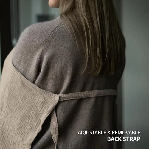 Nilsa 5-in-1 Muslin Nursing Cover 117cm x 91cm | Breathable Cotton Privacy Apron for Breastfeeding & Car Seat thumbnail 7