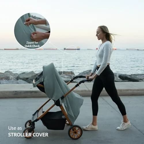 Nilsa 5-in-1 Muslin Nursing Cover 156g (5.5oz) | Breathable Cotton Apron for Breastfeeding & Car Seat Use thumbnail 9