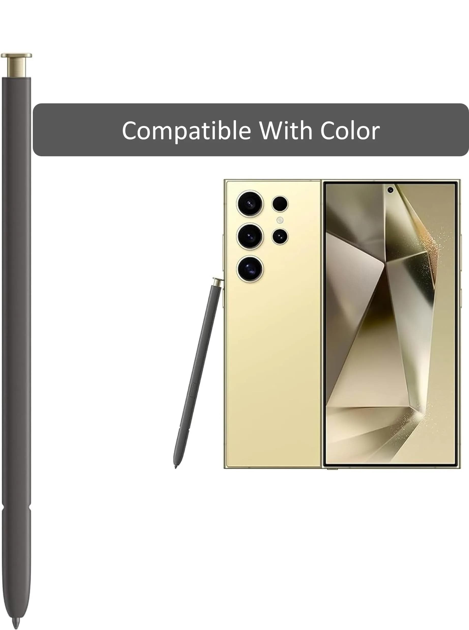YJSK S Pen Replacement for Samsung Galaxy S24 Ultra 5G Stylus Pen 0.7mm Fine Tip (Yellow Gold) - view 3