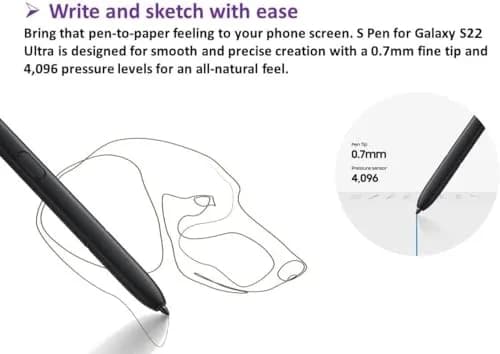 YJSK S Pen Replacement for Samsung Galaxy S22 Ultra 5G (Green) | 4096 Pressure Sensitivity, Bluetooth Air Command thumbnail 5