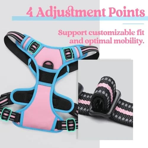 rabbitgoo Dog Harness, No Pull Medium Size | Adjustable, Breathable & Reflective thumbnail 3