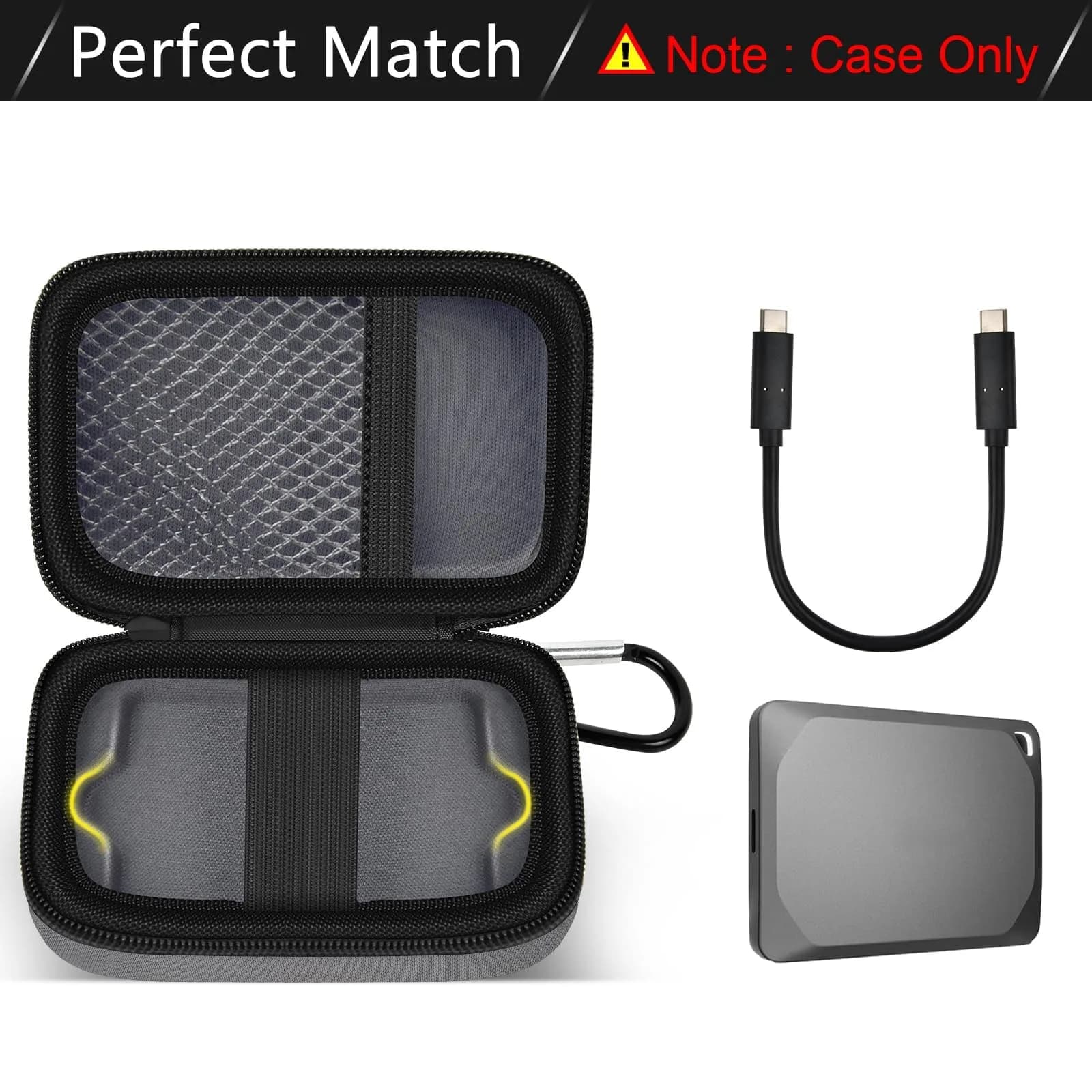 ANKHOH Carrying Case for Crucial X10/X9 Pro SSDs | 10.16cm x 7.49cm x 4.39cm (4" x 2.9" x 1.7") thumbnail 3