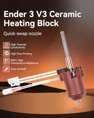 Creality Ender 3 V3 Plus/3 V3 Ceramic Hotend Kit Supports 300°C | High-Speed 600mm/s Printing thumbnail 2
