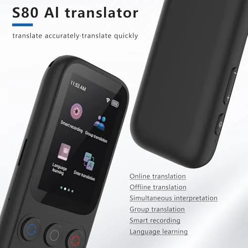 Rodxegu Language Translator Device 138 Languages Supported | Instant Offline Voice Translator for Travel Business Learning thumbnail 2