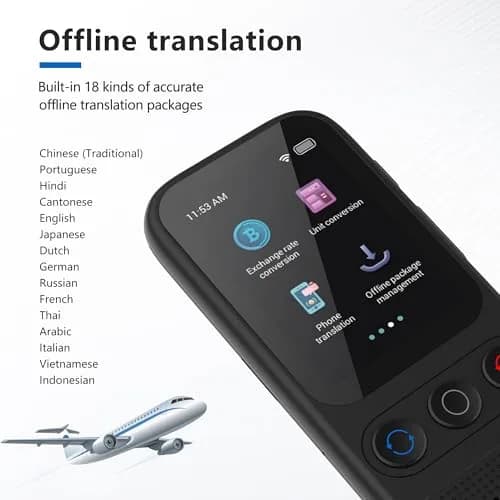 Rodxegu Language Translator Device 138 Languages Supported | Instant Offline Voice Translator for Travel Business Learning thumbnail 4