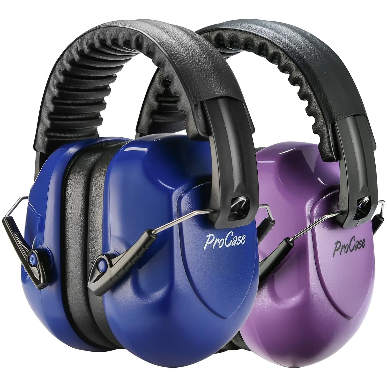 ProCase NRR 28dB Passive Noise Reduction Earmuffs (2-Pack, Purple & Navy) | ANSI S3.19 Certified for Shooting, Construction, Study - main product image