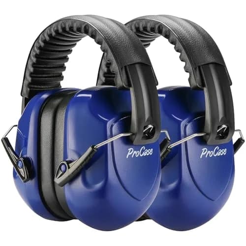 ProCase Navy NRR 28dB Passive Noise Reduction Earmuffs (2-Pack) | ANSI S3.19 Certified for Shooting, Construction, Study thumbnail 1
