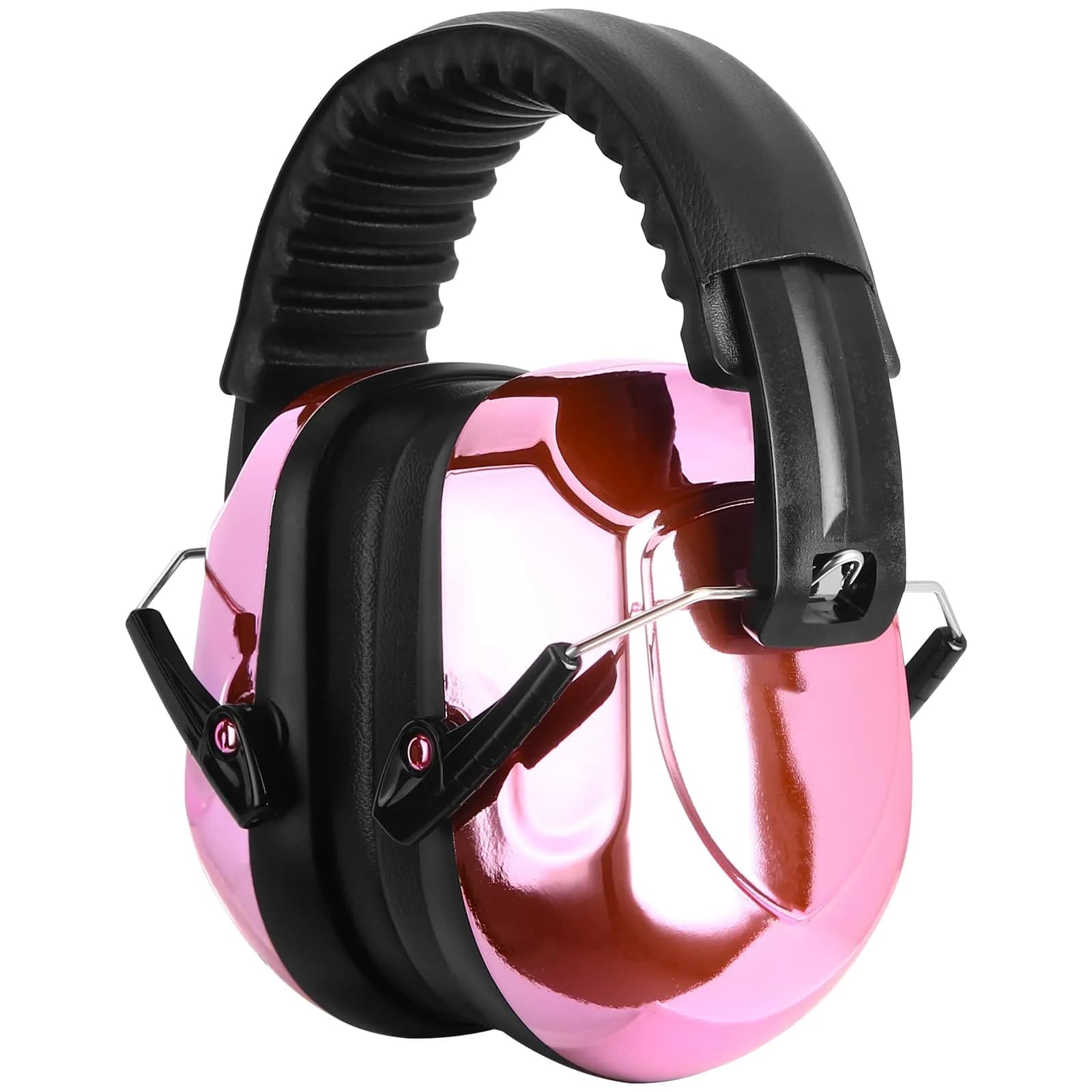 ProCase NRR 28dB Passive Noise Reduction Earmuffs | Adjustable Metal Frame, Foldable Design, Pink