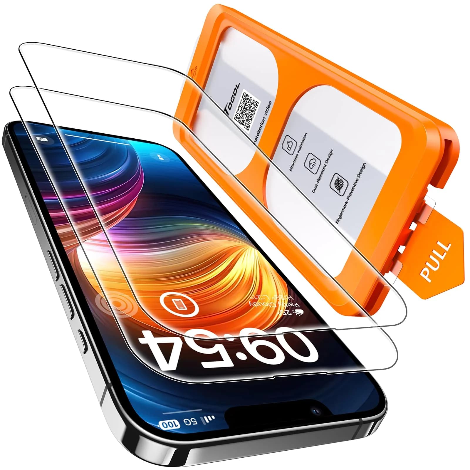 TOCOL iPhone 14 Screen Protector 6.1" | Auto-Install, 9H+ Impact & Scratch Resistance