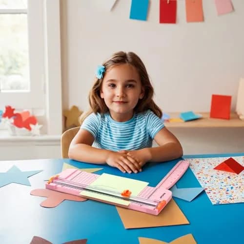 WORKLION Paper Cutter Pink 12 Inch | Safe, Precise & Portable Crafting Tool thumbnail 7